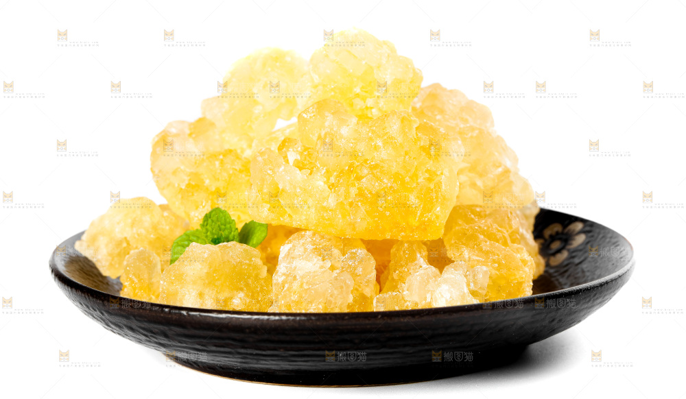 白底上的黄冰糖