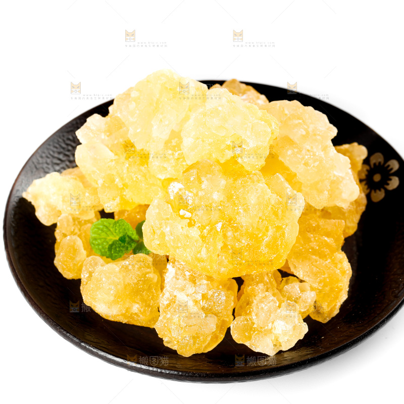 白底上的黄冰糖