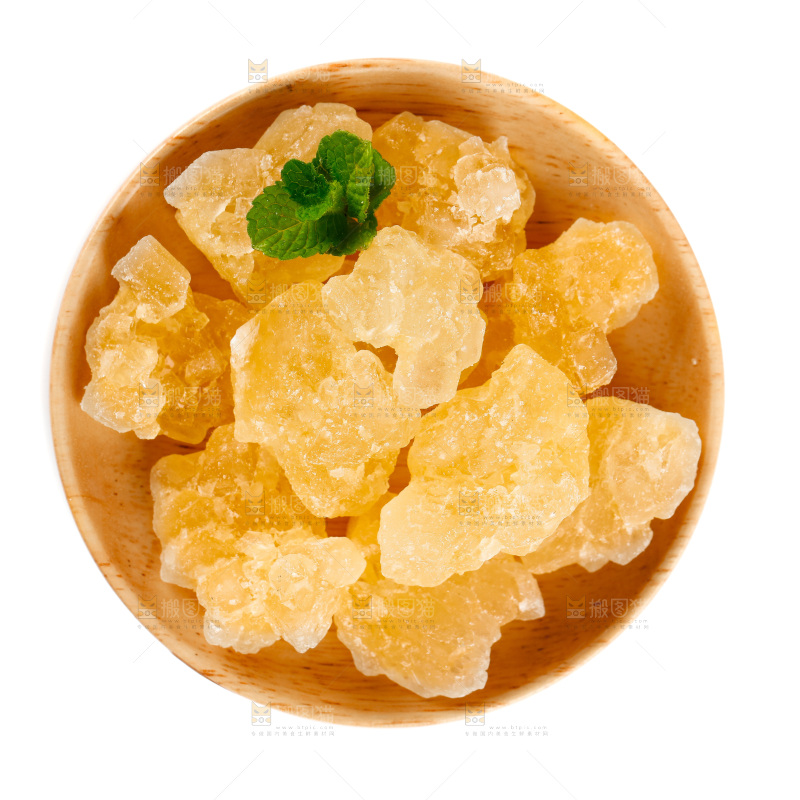 白底上的黄冰糖