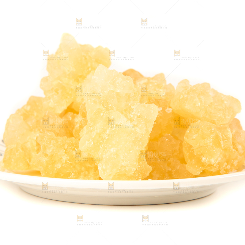 白底上的黄冰糖