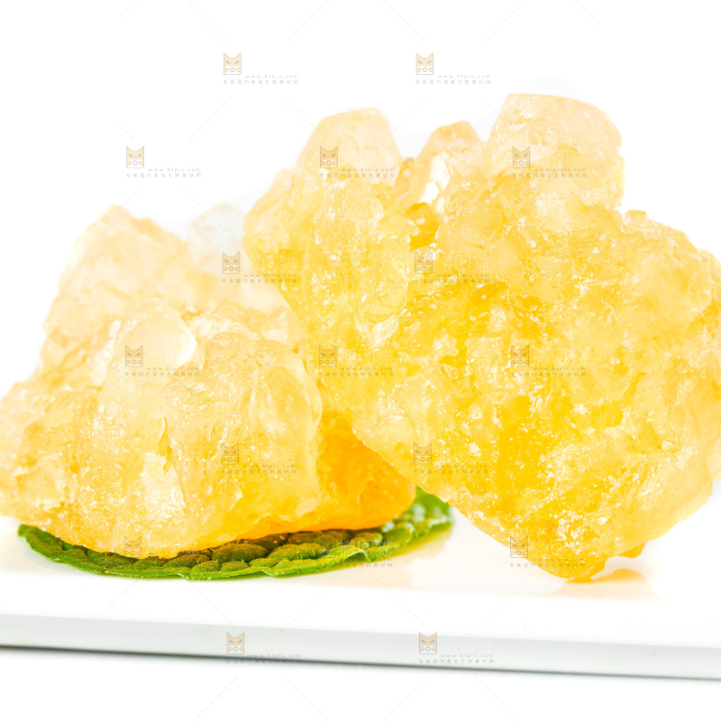 白底上的黄冰糖
