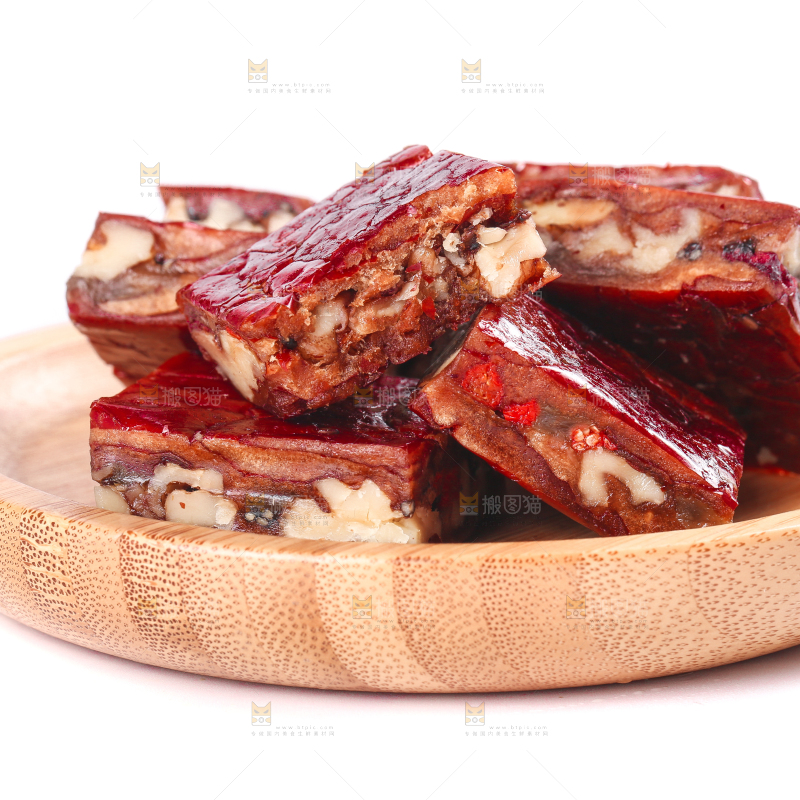 白底上的夹心派