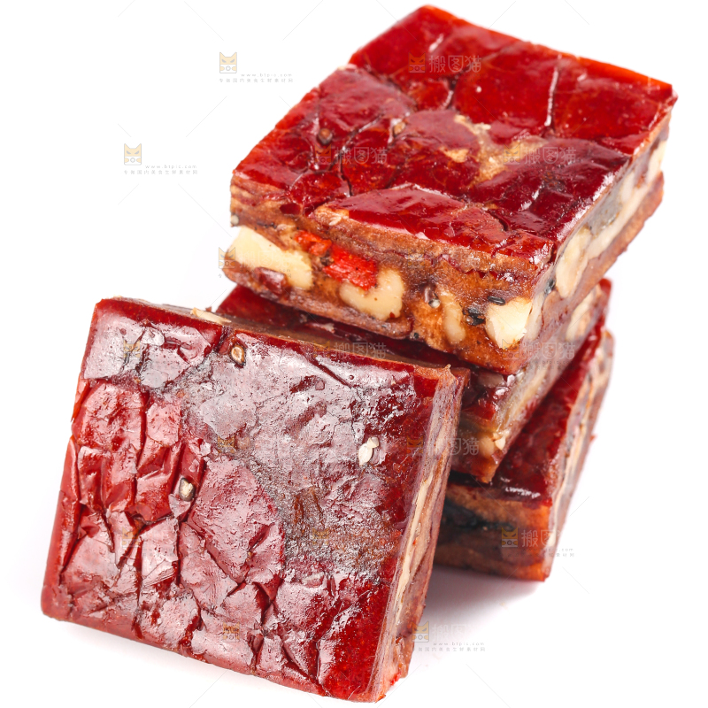 白底上的夹心派