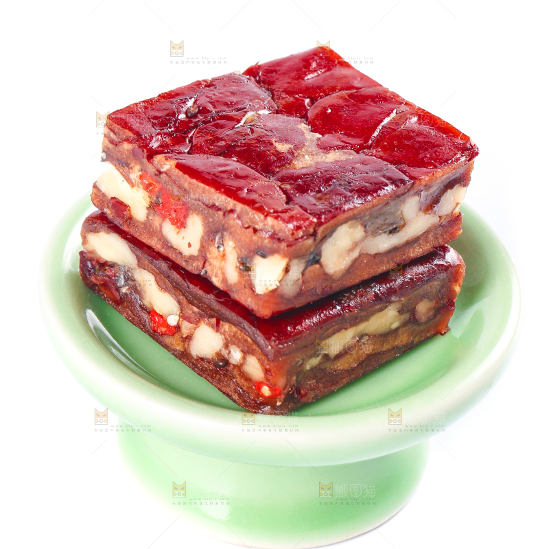 白底上的夹心派