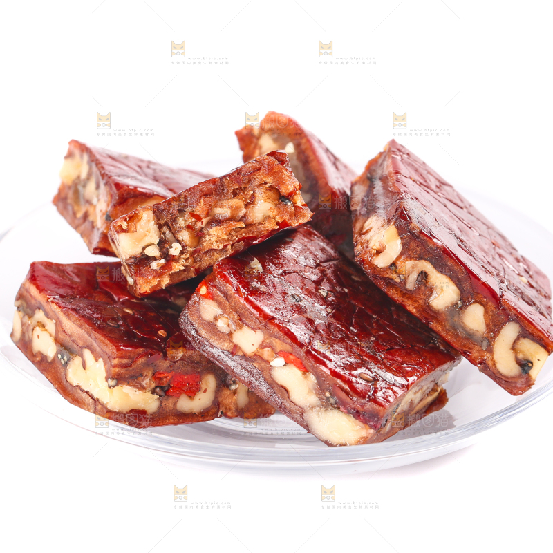 白底上的夹心派