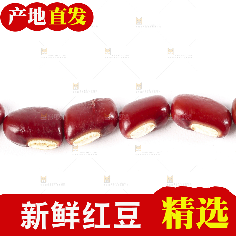 白底上的红豆