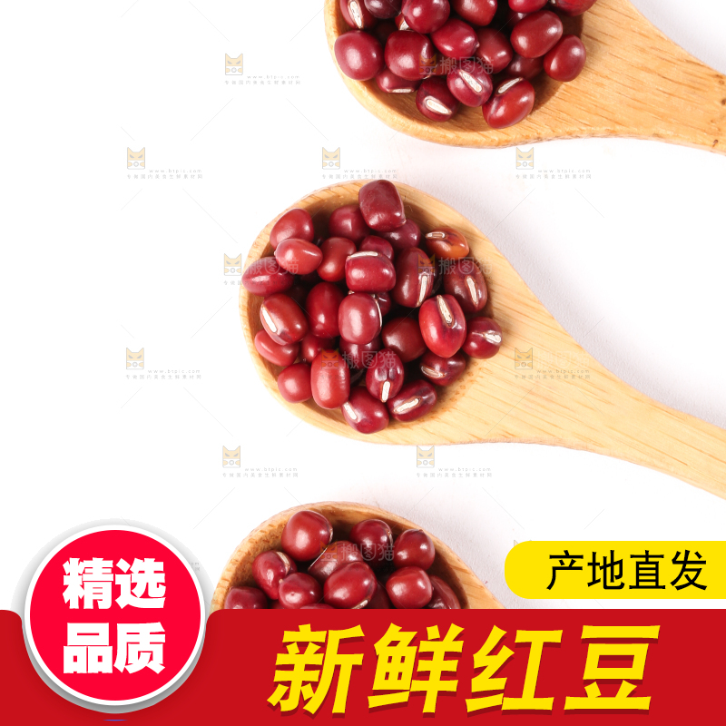 白底上的红豆