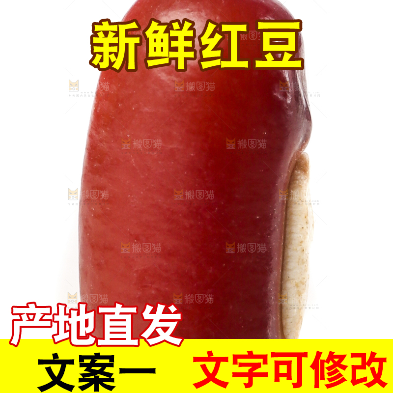白底上的红豆