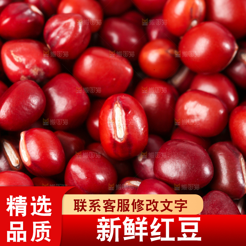 白底上的红豆