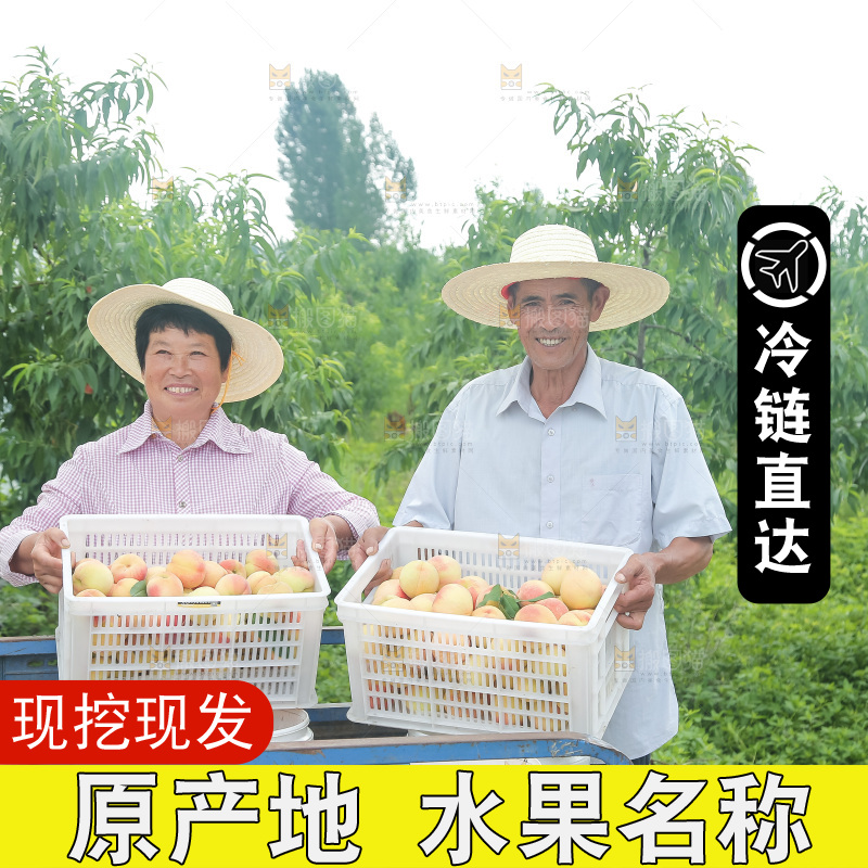 手里拿着现摘水蜜桃