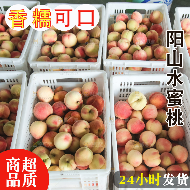 手里拿着现摘水蜜桃