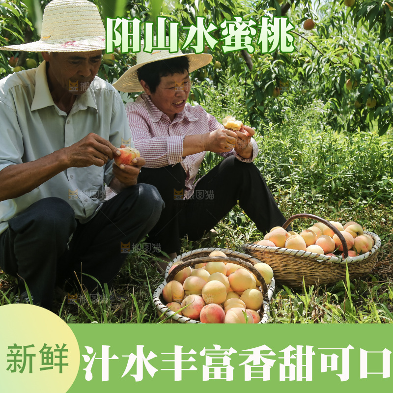 手里拿着现摘水蜜桃