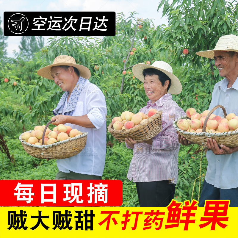手里拿着现摘水蜜桃