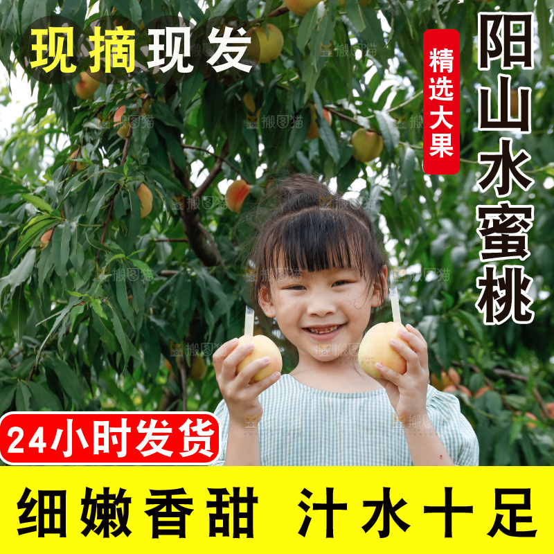 手里拿着现摘水蜜桃