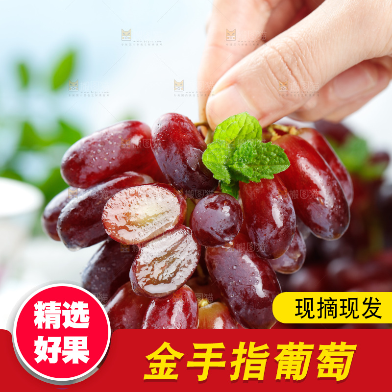 浅底上的金手指葡萄