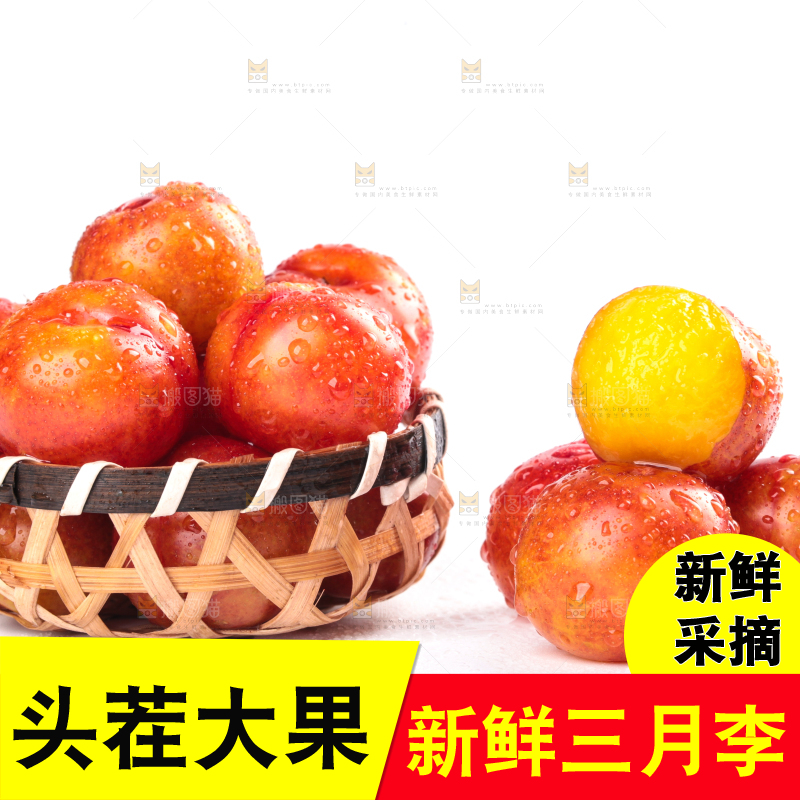 白底上的三月李