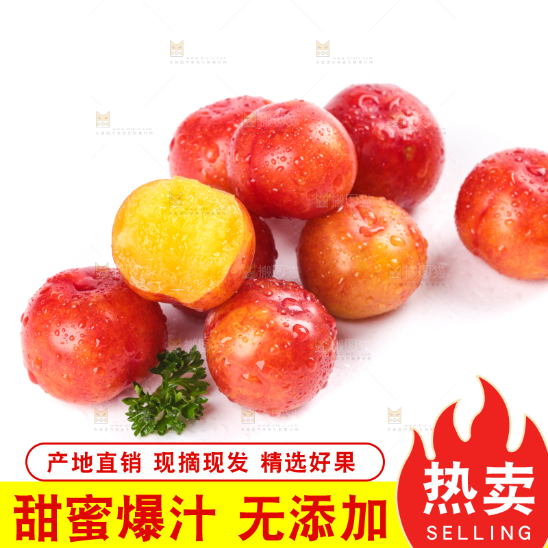 白底上的三月李