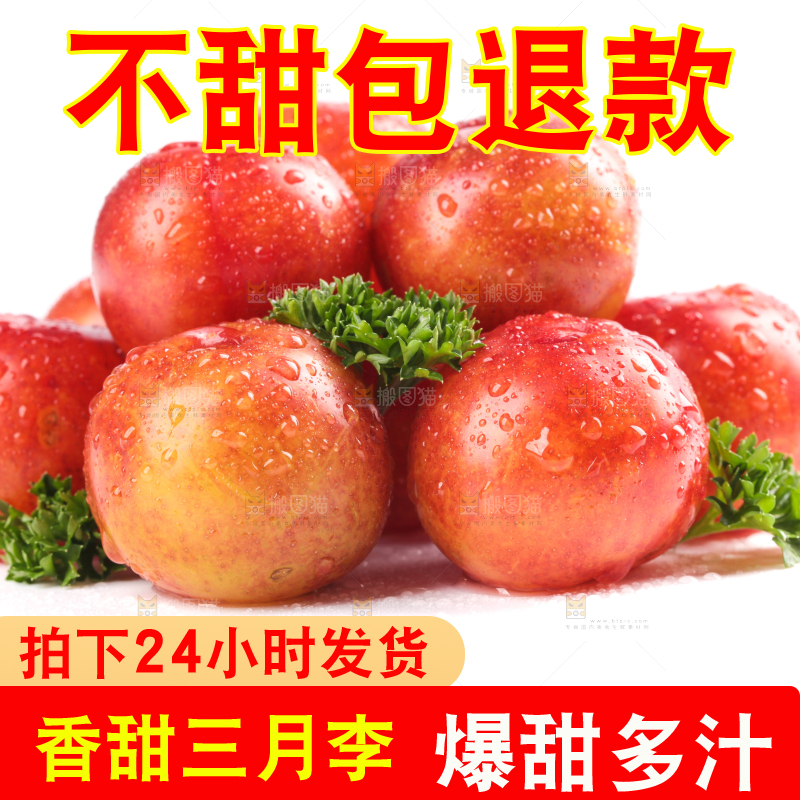 白底上的三月李