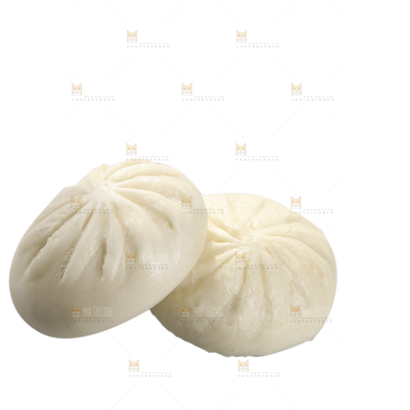白底上的酱肉包子