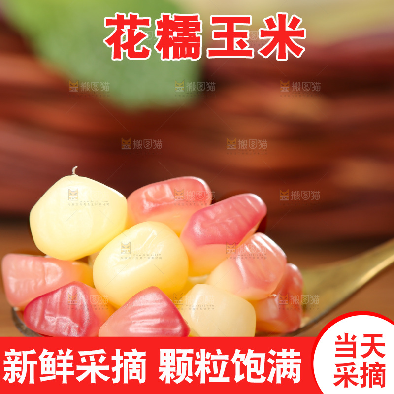 木底上的花糯玉米