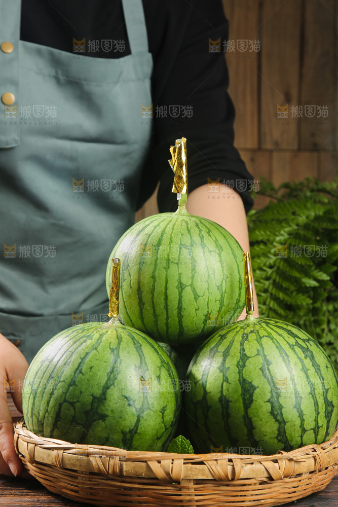 木底上的小西瓜