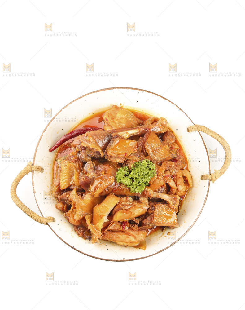 白底上的风干鸡