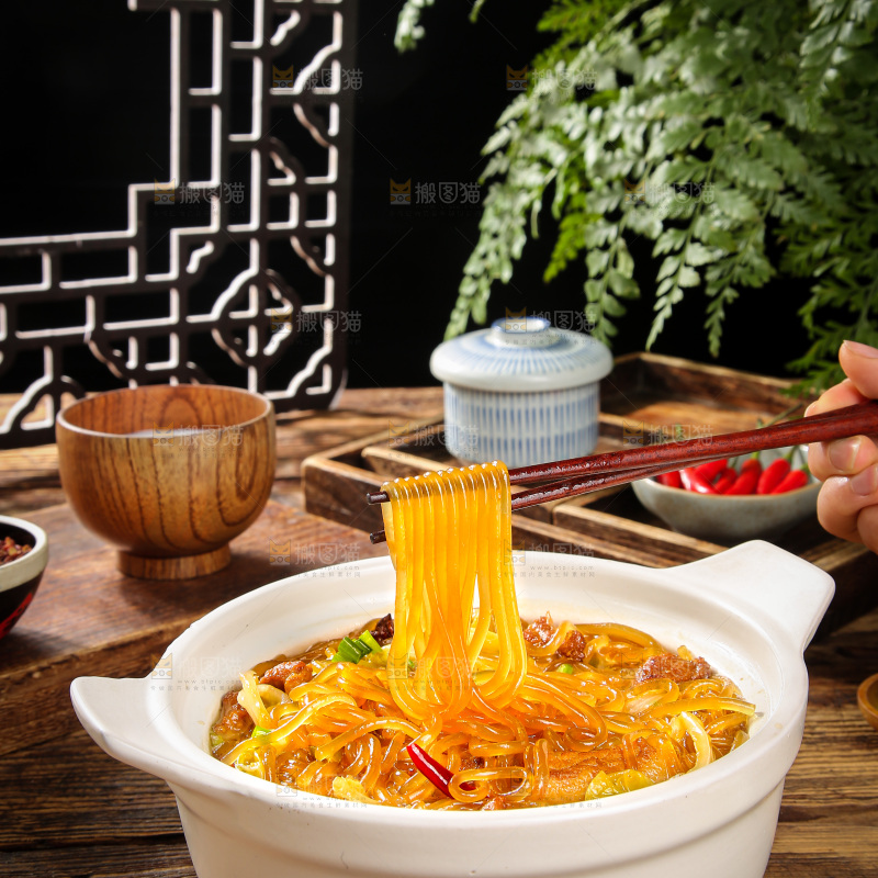 碗里的猪肉炖粉条