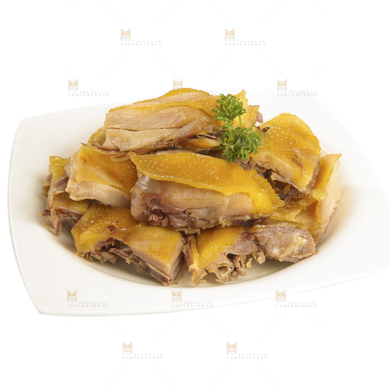 白底上的风干鸡