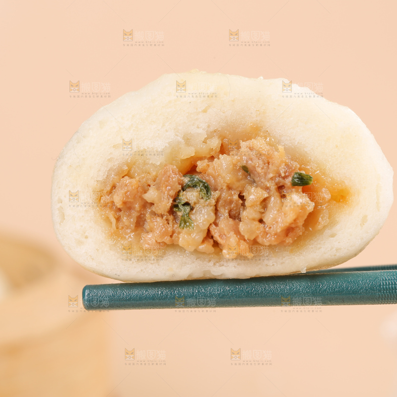 浅底上的发面小笼包