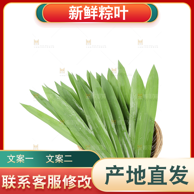 白底上的粽叶