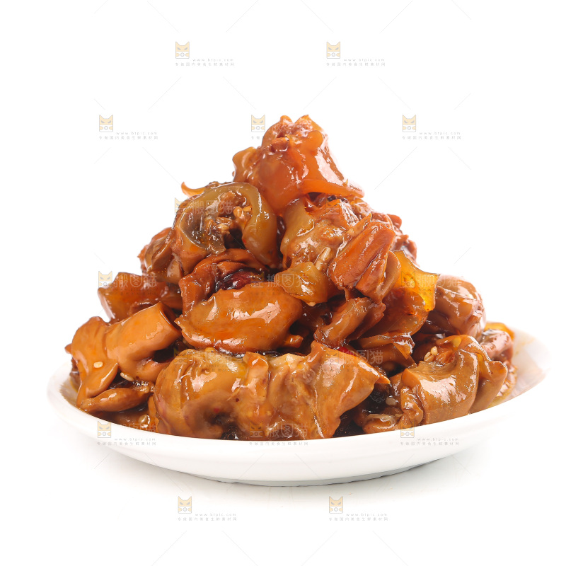 白底上的鱿鱼脆