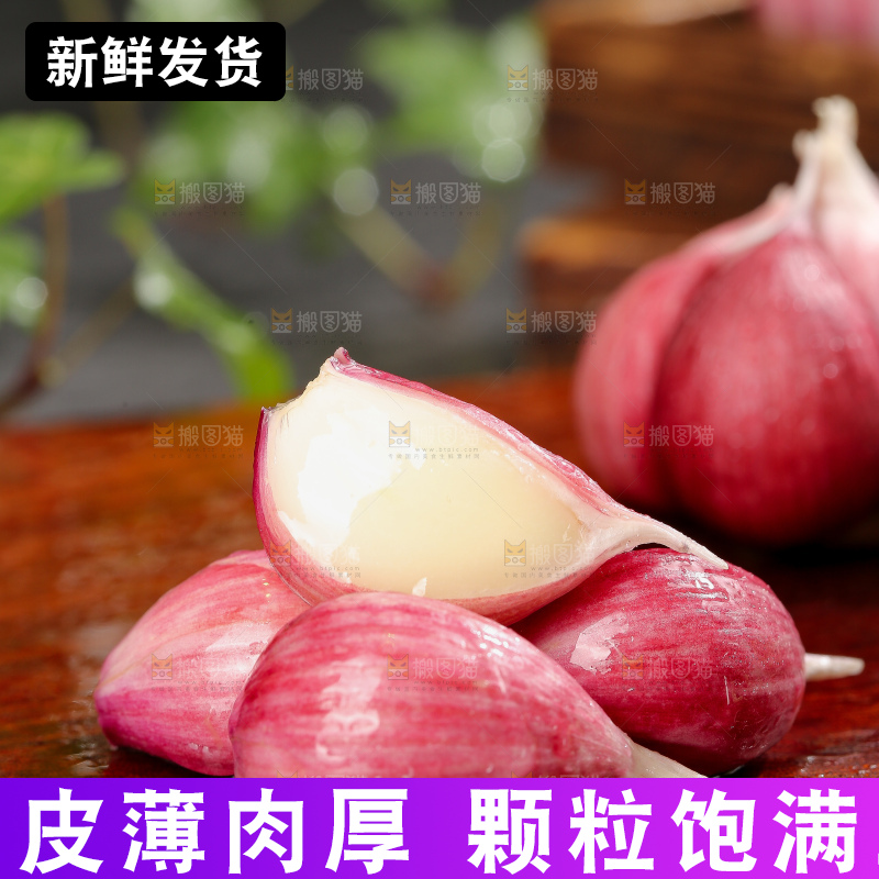 深底上的紫皮大蒜