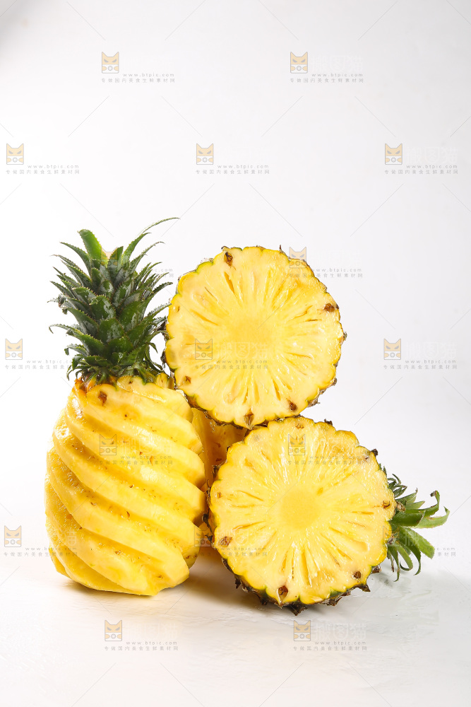 白底上的徐闻菠萝