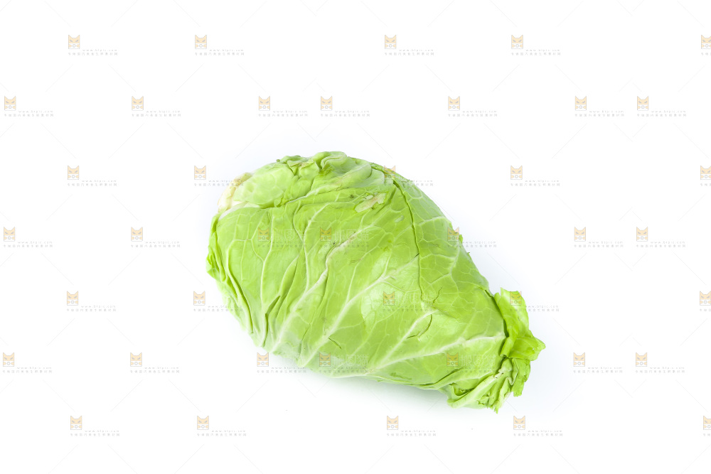白底上的卷心菜