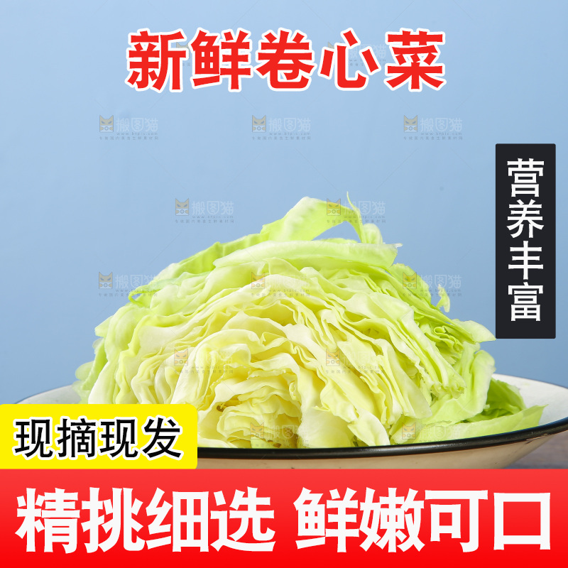 木底上的卷心菜