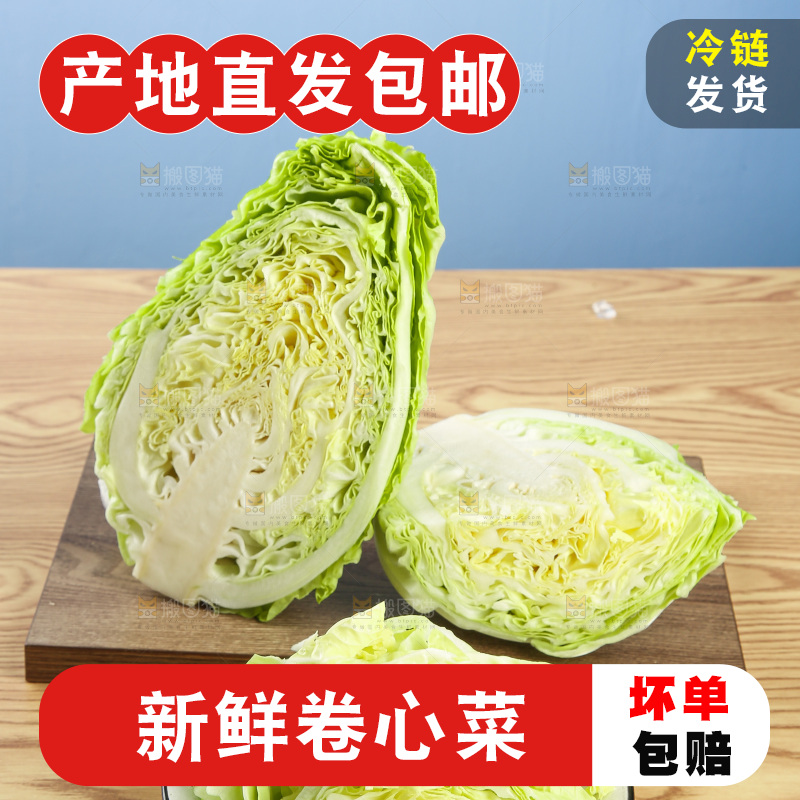 木底上的卷心菜