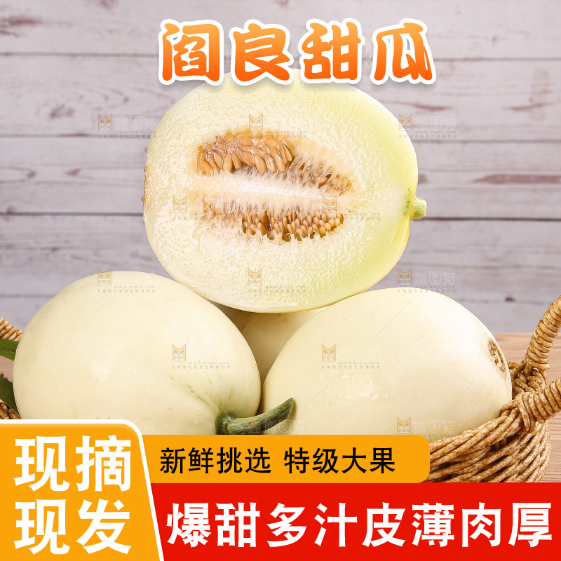 木底上的阎良甜瓜
