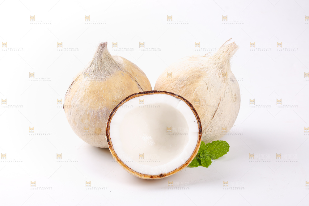 白底上的牛奶椰皇