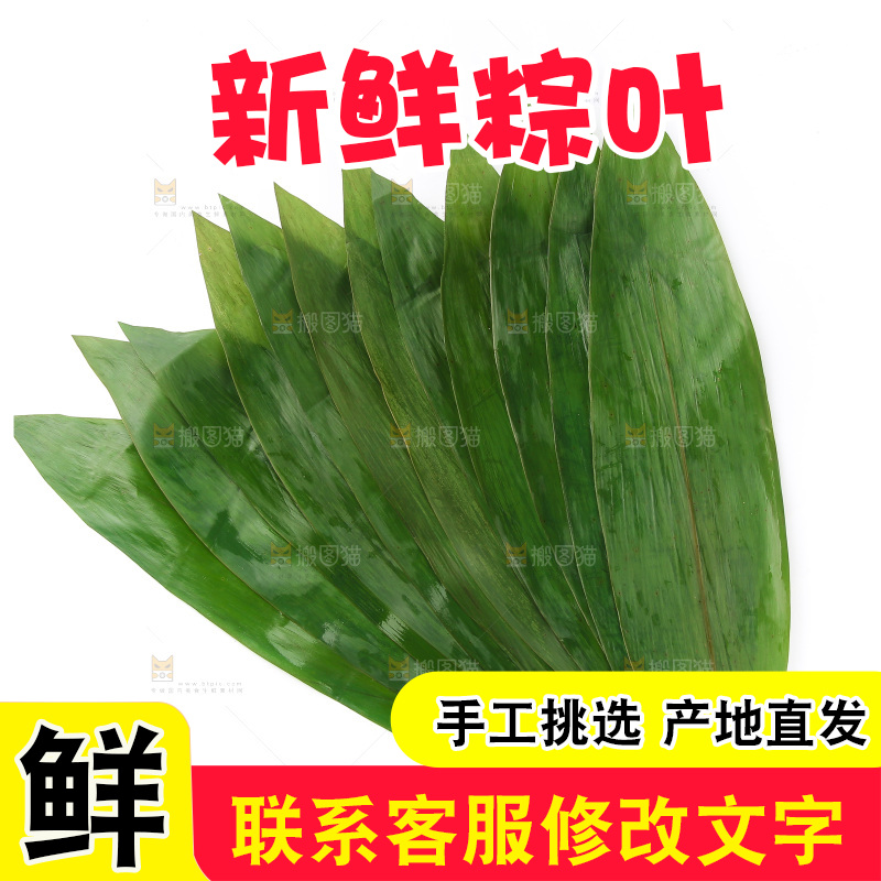 白底上的粽叶