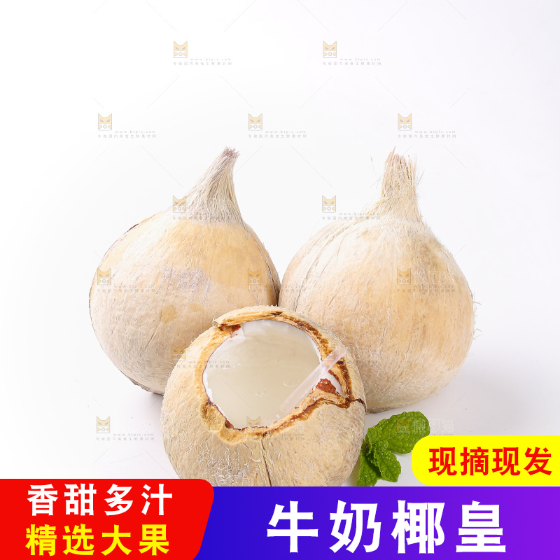 白底上的牛奶椰皇