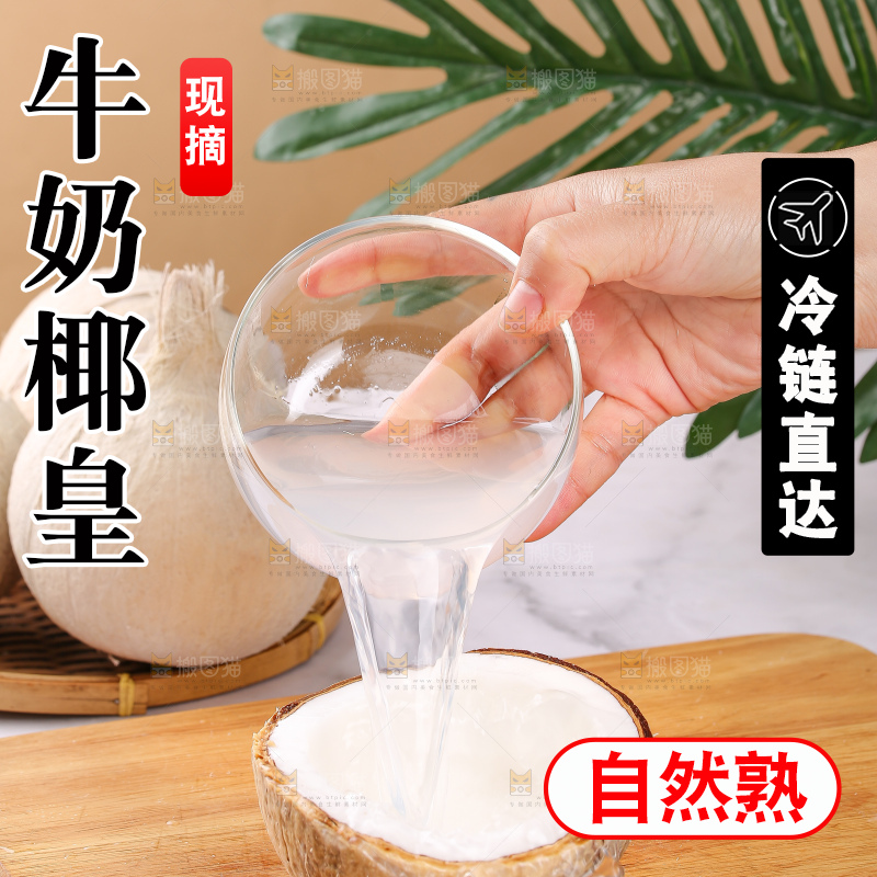 浅底上的牛奶椰皇