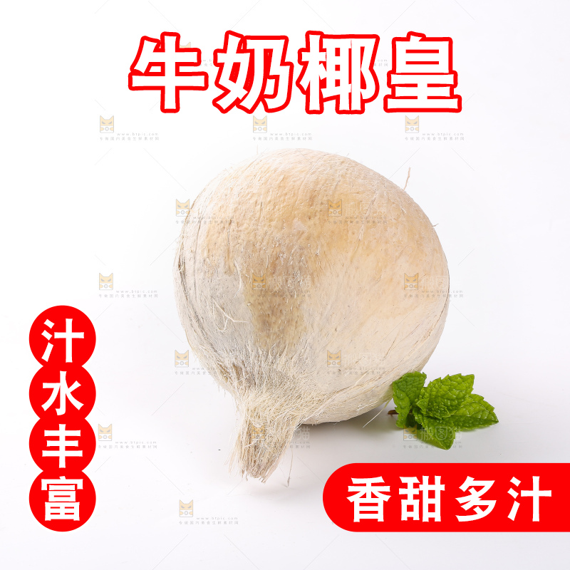 白底上的牛奶椰皇