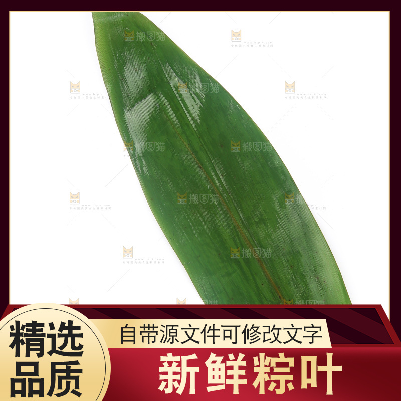 白底上的粽叶