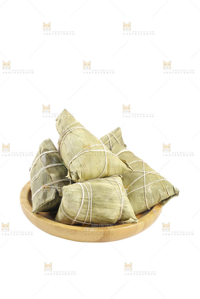 白底上的鲜肉粽