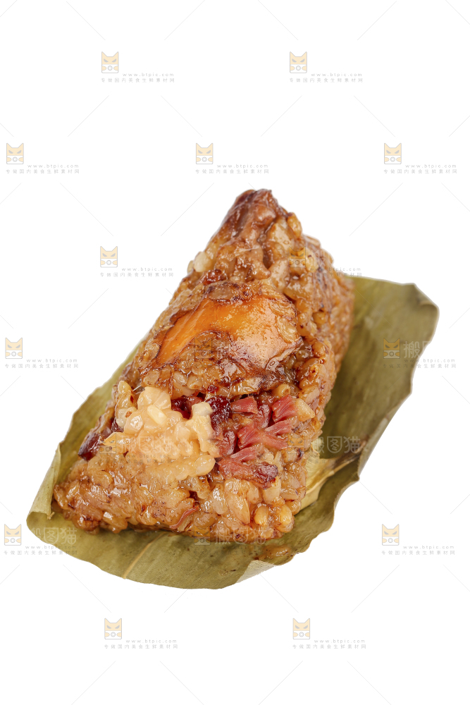 白底上的咸蛋黄肉粽