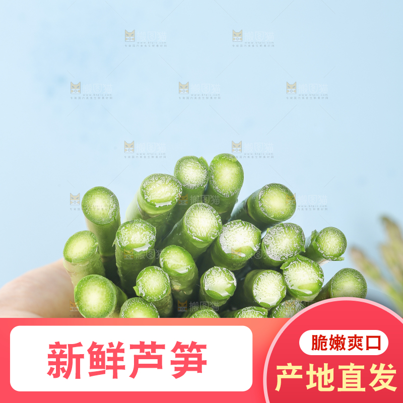 浅底上的青芦笋
