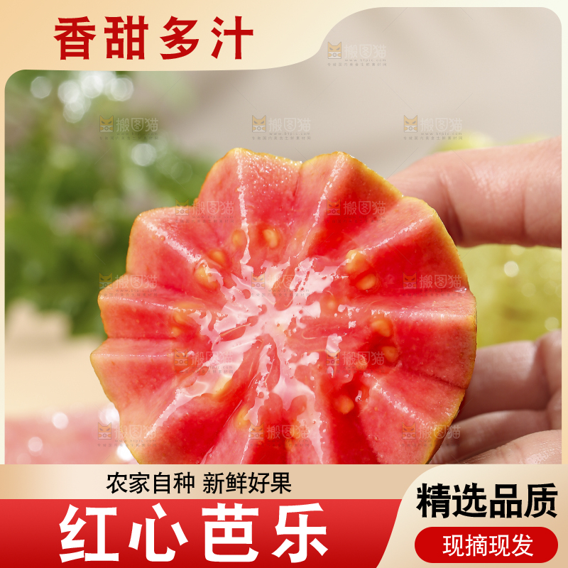 浅底上的红心软芭乐