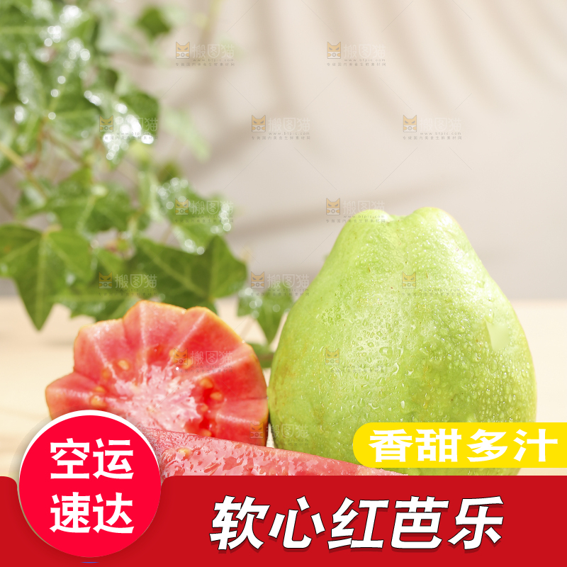 浅底上的红心软芭乐