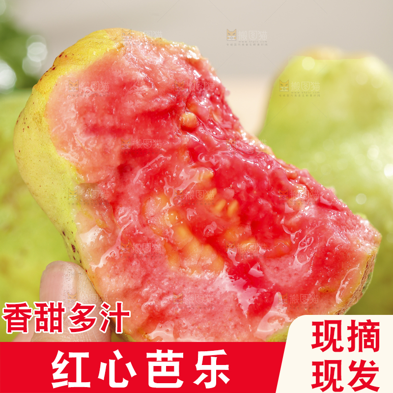 浅底上的红心软芭乐