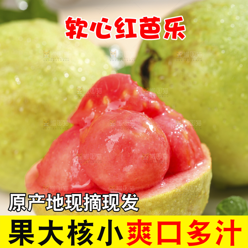 浅底上的红心软芭乐